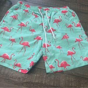 Flamingo Print Swim Shorts